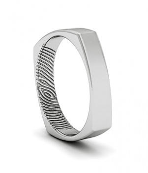 Кольцо с отпечатком пальца (Мод. 228)